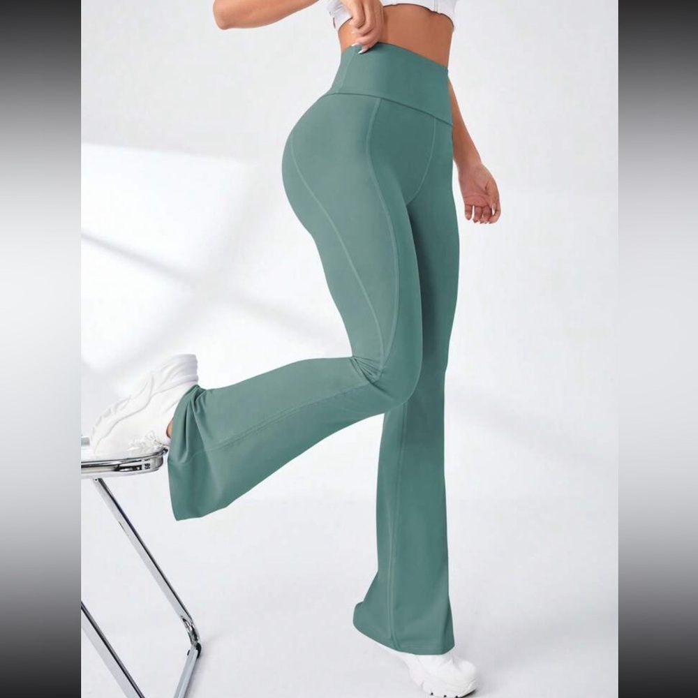 Women's High-Waisted Green Pants